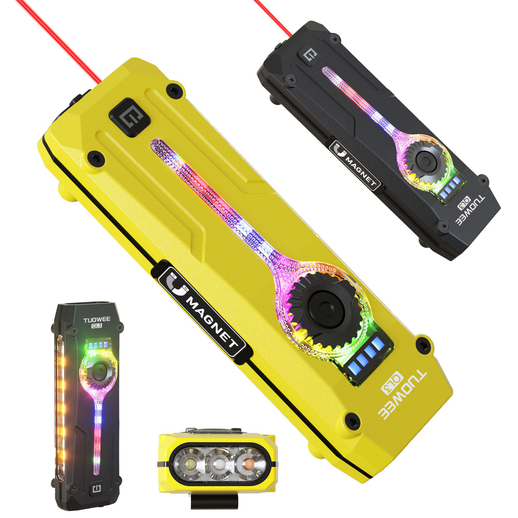 Outdoor Lighting Beacon - Rechargeable EDC Flat Pro Flashlight with