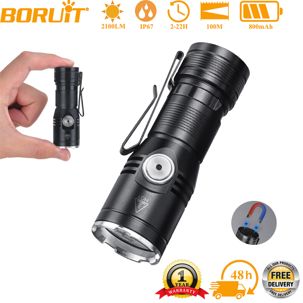 Outdoor Lighting Replacement Bulbs - BORUiT ET15 EDC Flashlight Ultra Bright
