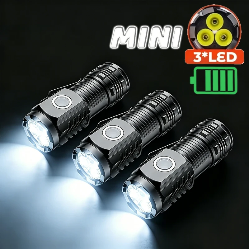 Outdoor Lighting Replacement Bulbs - Portable Mini 3 LED Handheld Flashlight