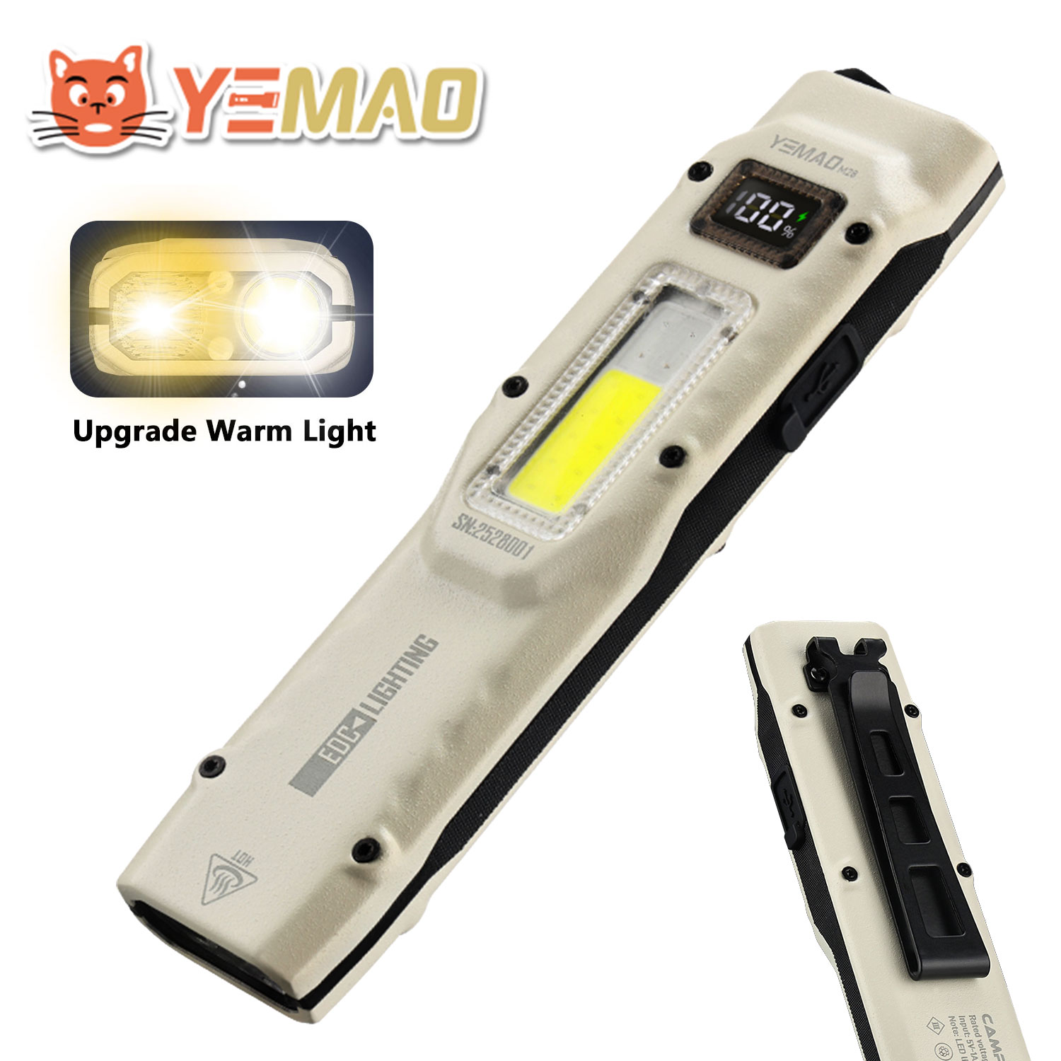 Outdoor Lighting Replacement Bulbs - YEMAO M28 Super Bright EDC Flashight