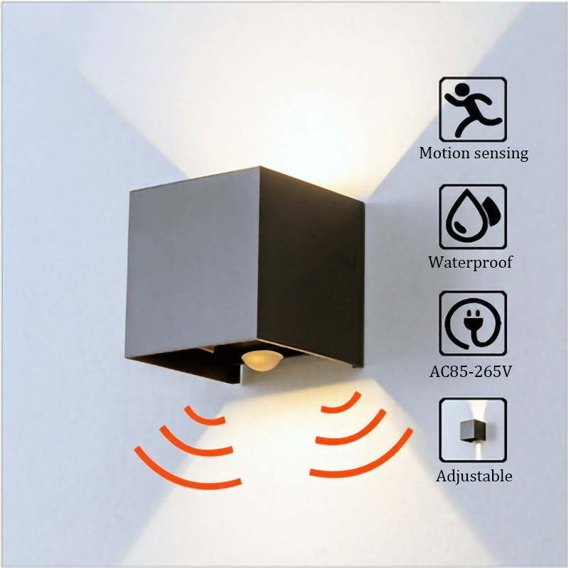 Outdoor Lighting Up And Down - Motion sensor LED wall lamp IP65