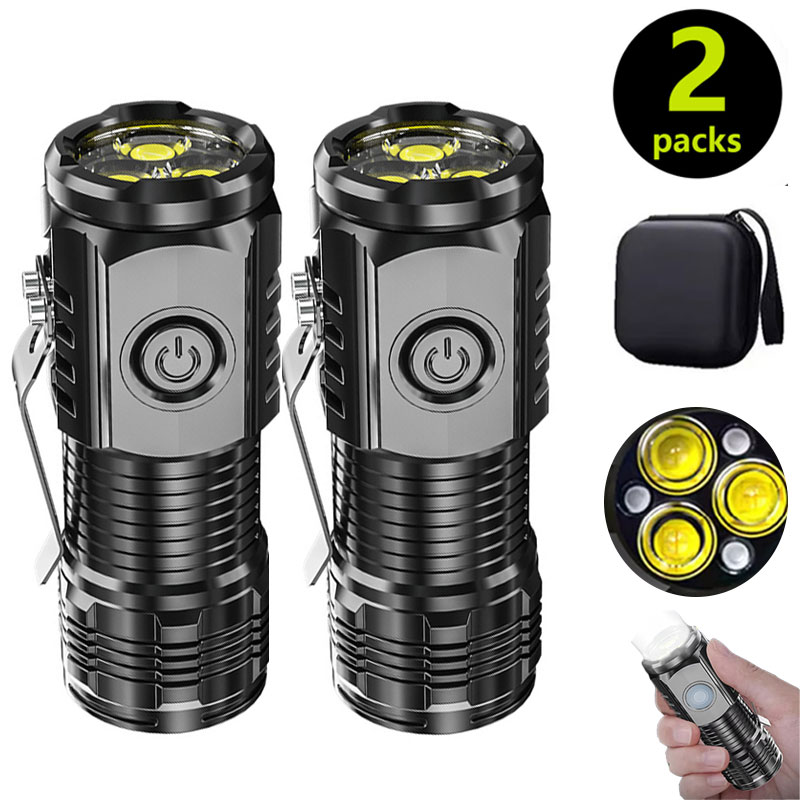Outdoor Lighting Replacement Bulbs - Mini 3LED Flashlight With Pen Clip，Night