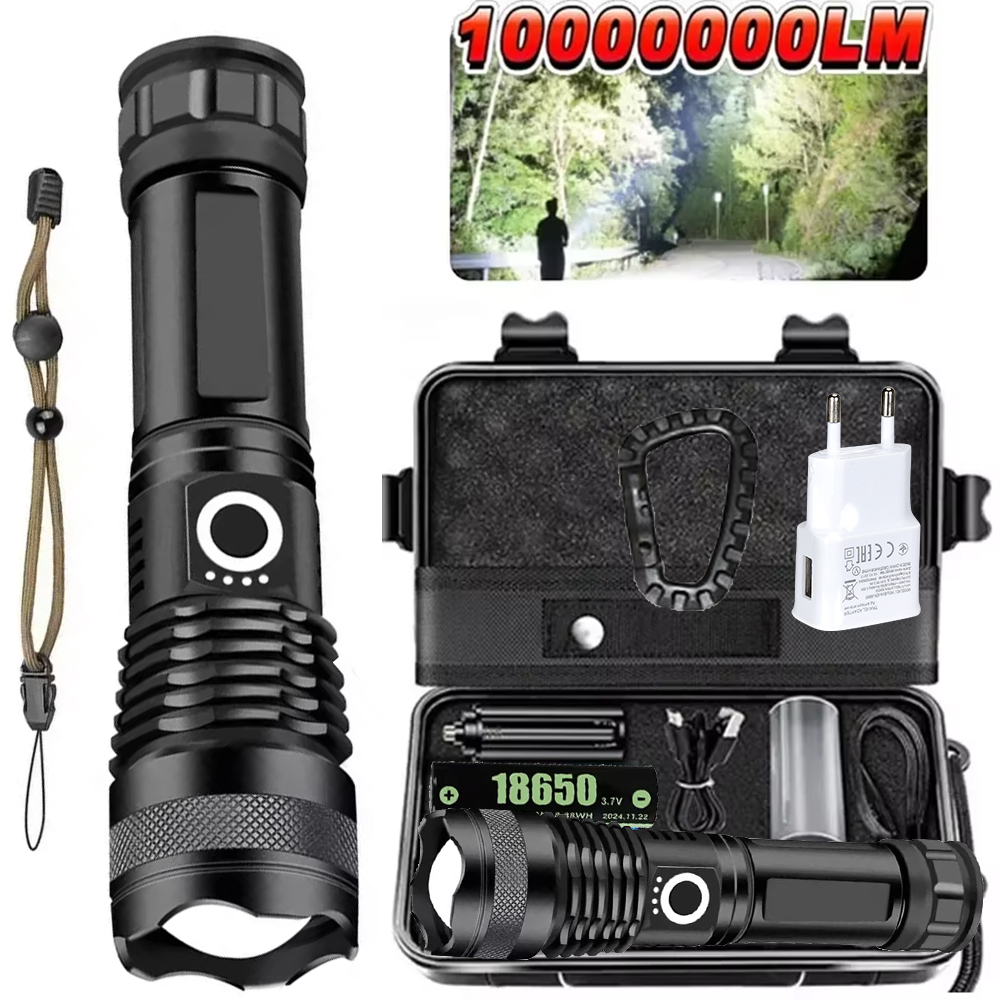 Outdoor Lighting Portable - High Power LED Flashlight Rechargeable 5
