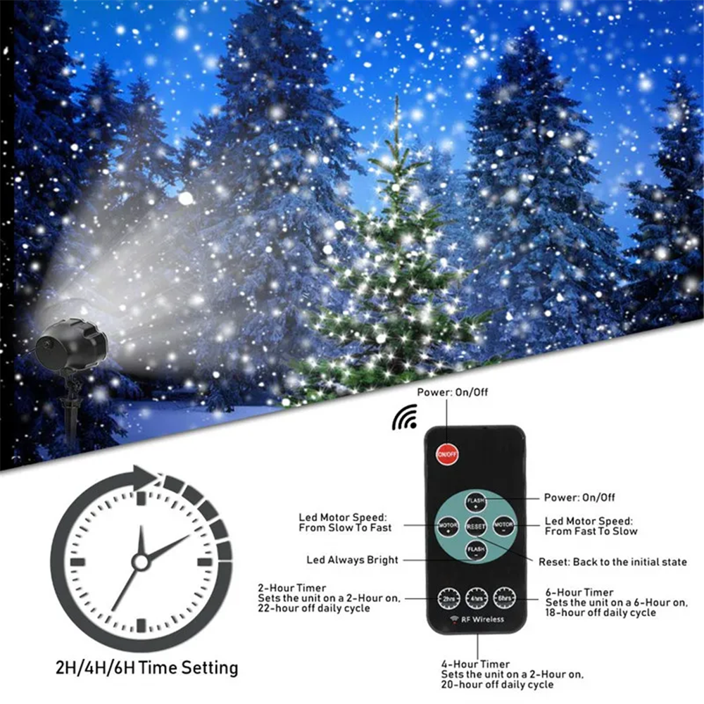 DACHAN Snowfall LED Light Proj - Outdoor Lighting Spotlight ulasan dan harga