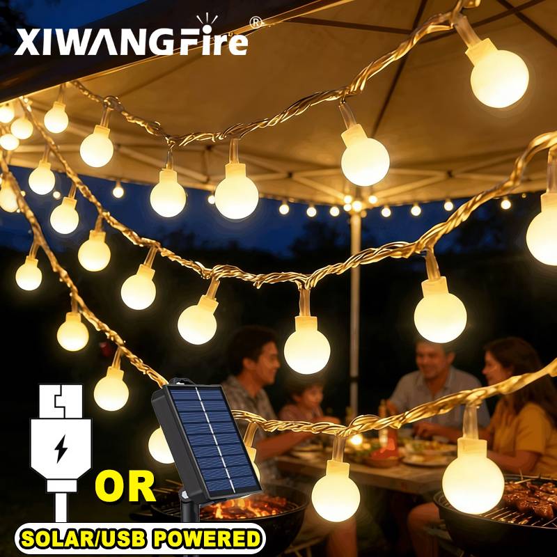 3-10M Solar/USB/Battery String - Outdoor Lighting For Garden ulasan dan harga