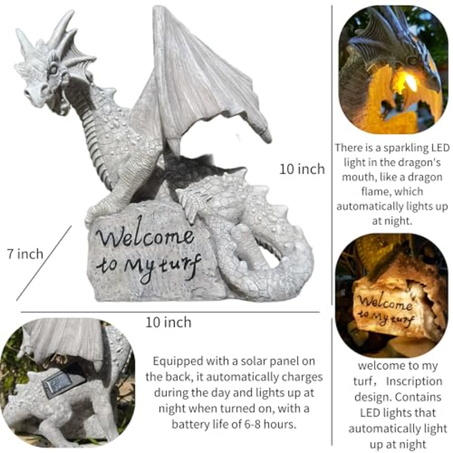 Garden Large Dragon Statue Sol - Outdoor Lighting Unique ulasan dan harga