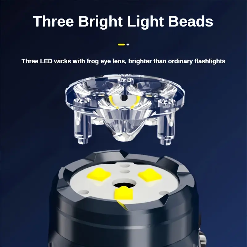 Mini 3 LED Flashlight With Pen - Outdoor Lighting Spotlight ulasan dan harga