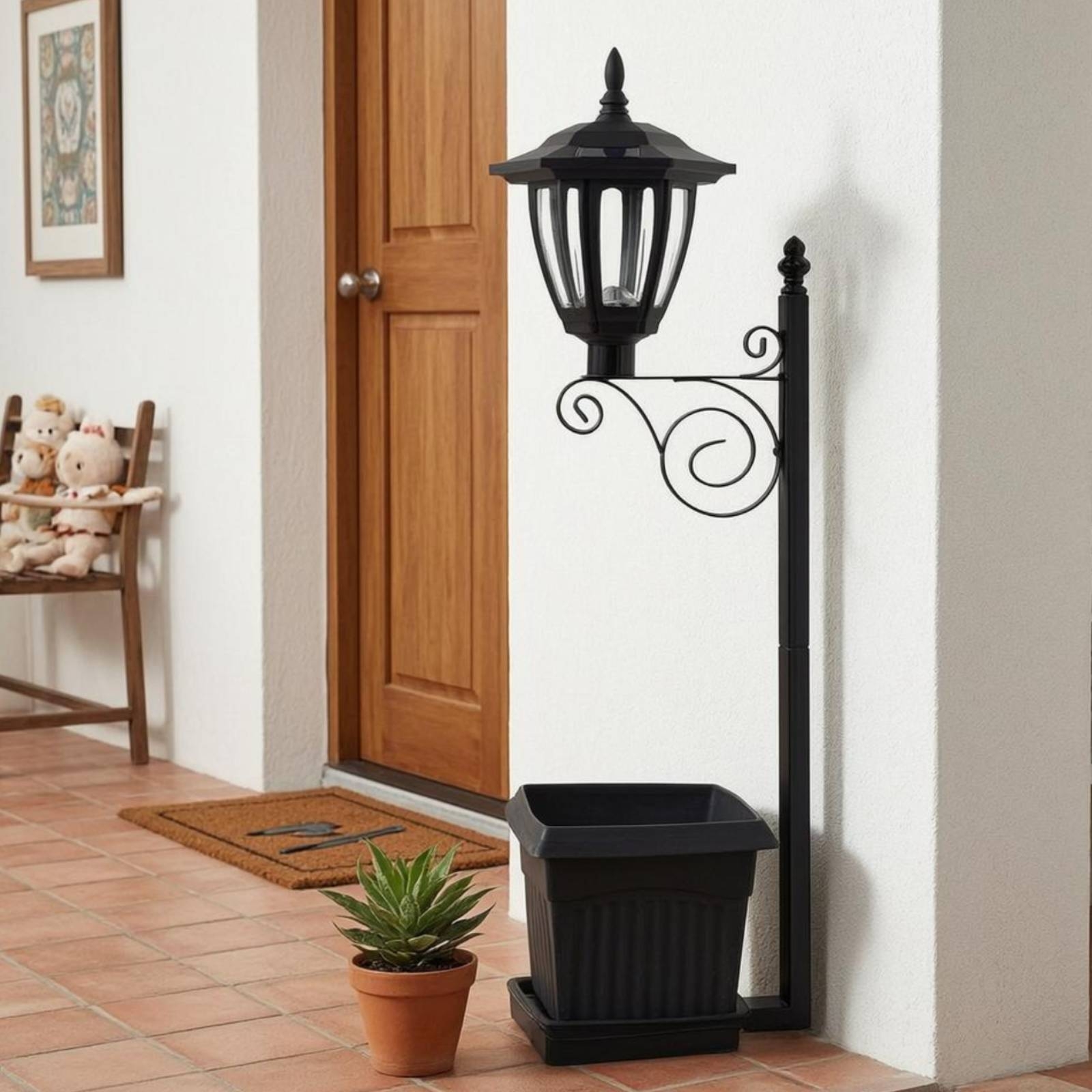 Solar Flower Pot Light Wrought - Outdoor Lighting Design ulasan dan harga