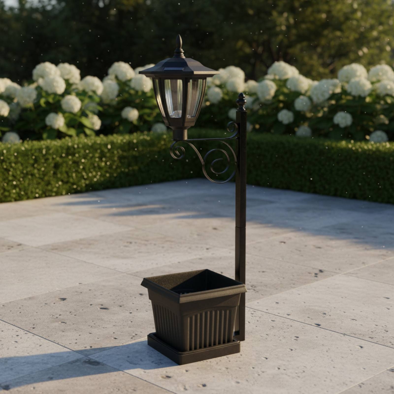 Solar Flower Pot Light Wrought - Outdoor Lighting Design ulasan dan harga