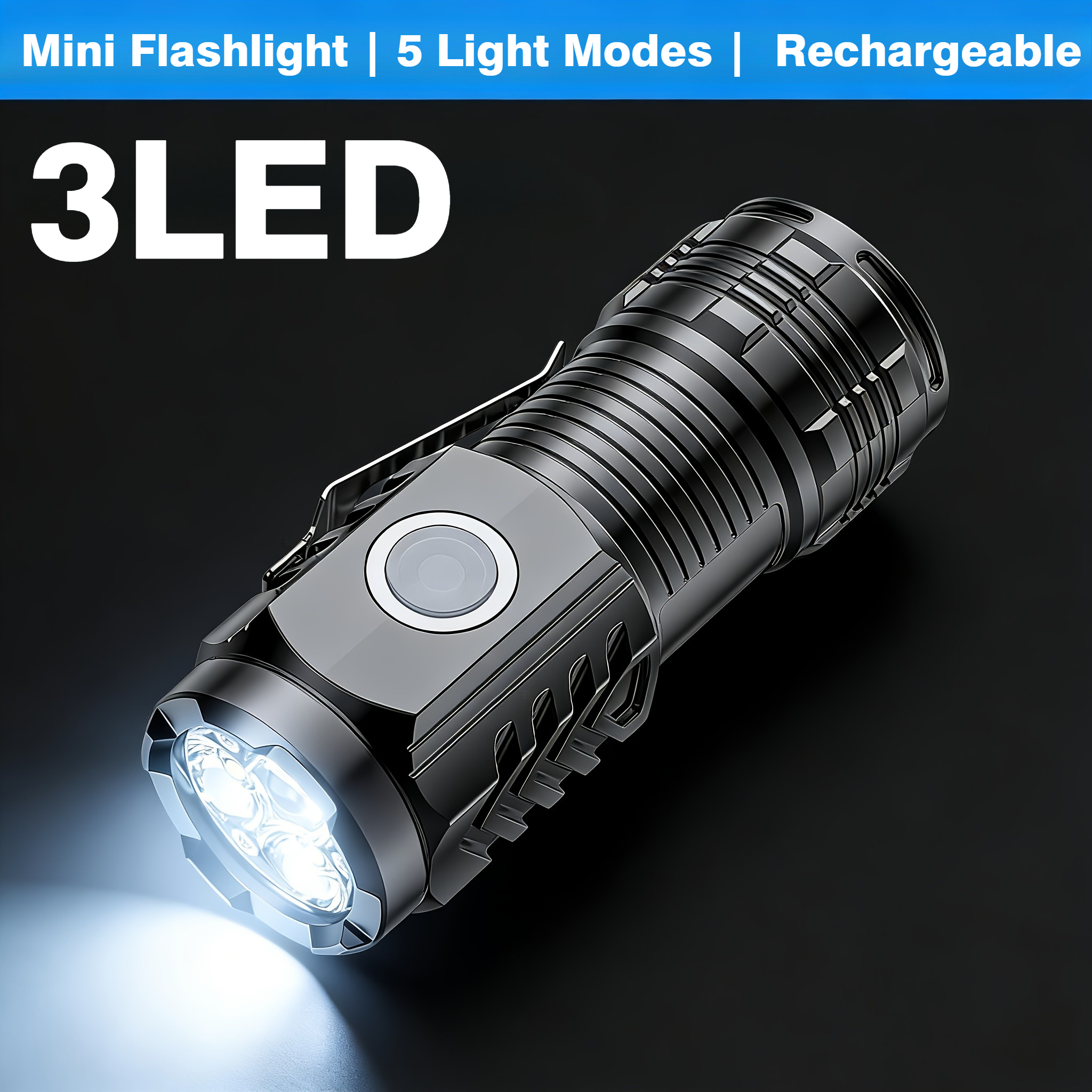 Portable Mini 3 LED Handheld F - Outdoor Lighting Beacon ulasan dan harga