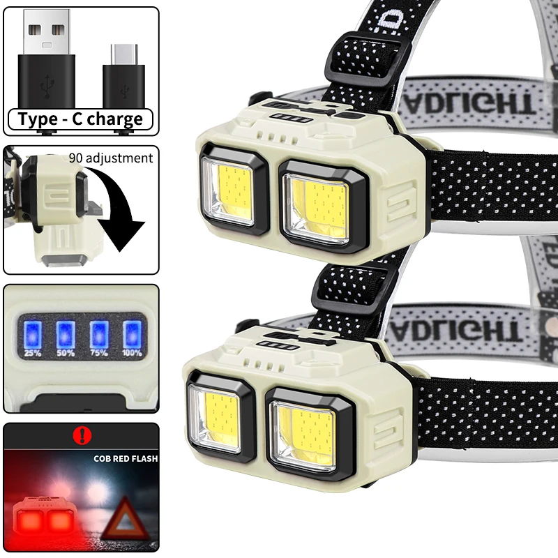 COB LED Headlamp Rechargeable  - Outdoor Lighting Repair ulasan dan harga