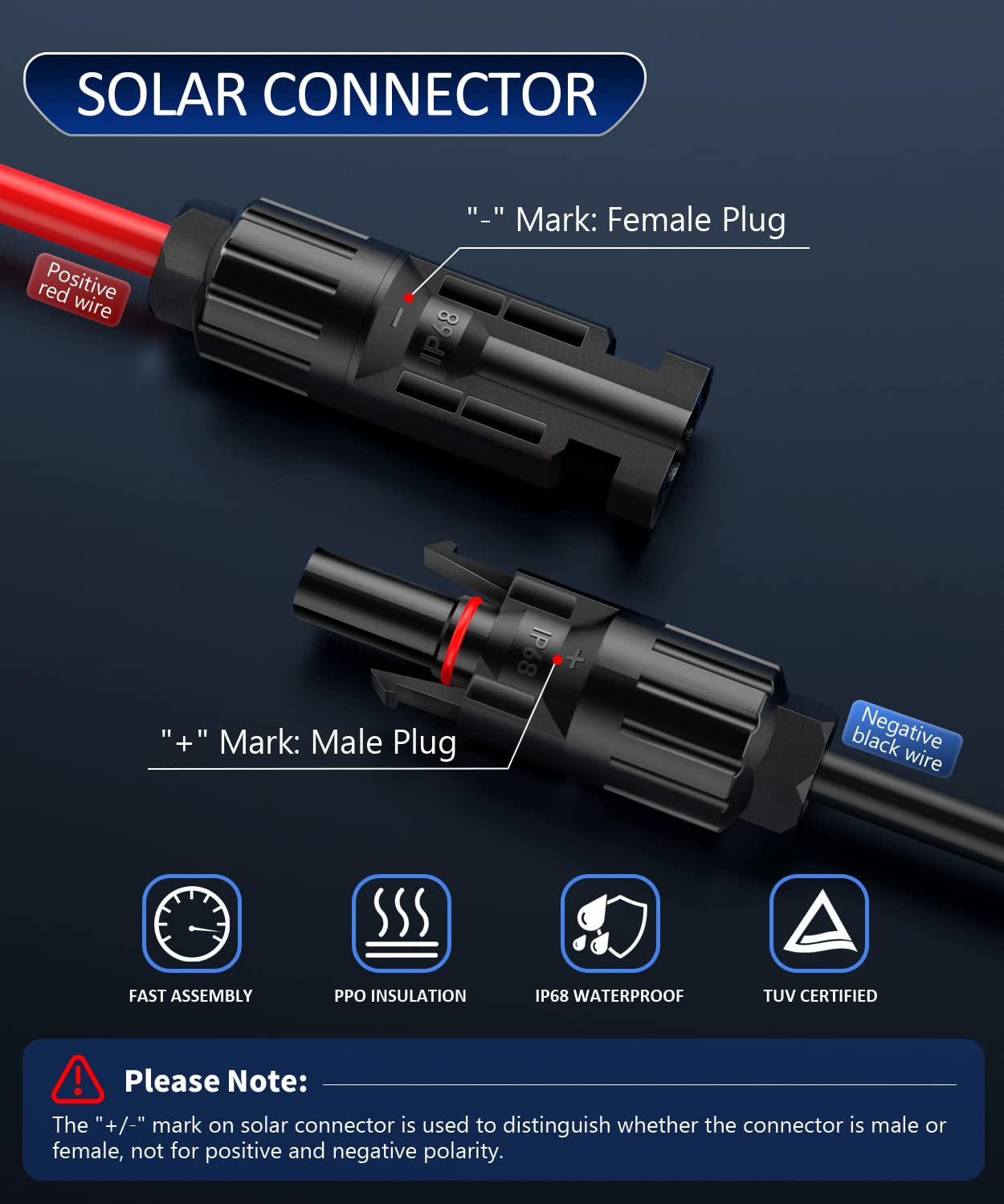 4-in-1 Solar Panel Connector E - Outdoor Lighting Extension Cable ulasan dan harga