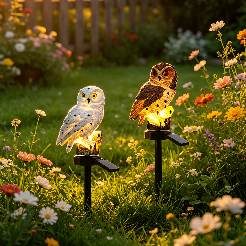Owl Solar Light, Resin Owl Gro - Outdoor Lighting For Garden ulasan dan harga