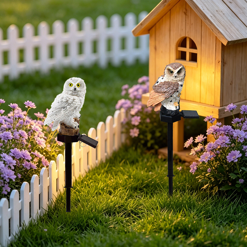 Owl Solar Light, Resin Owl Gro - Outdoor Lighting For Garden ulasan dan harga