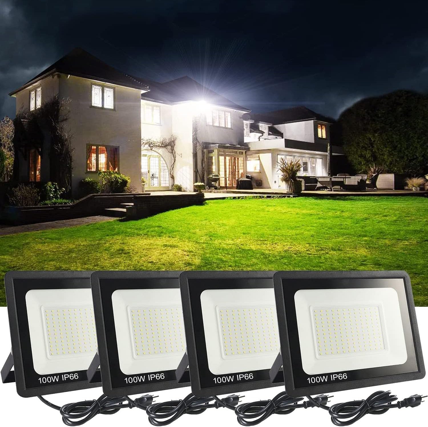 100W LED Flood Light, 11000lm  - Led Flood Light ulasan dan harga