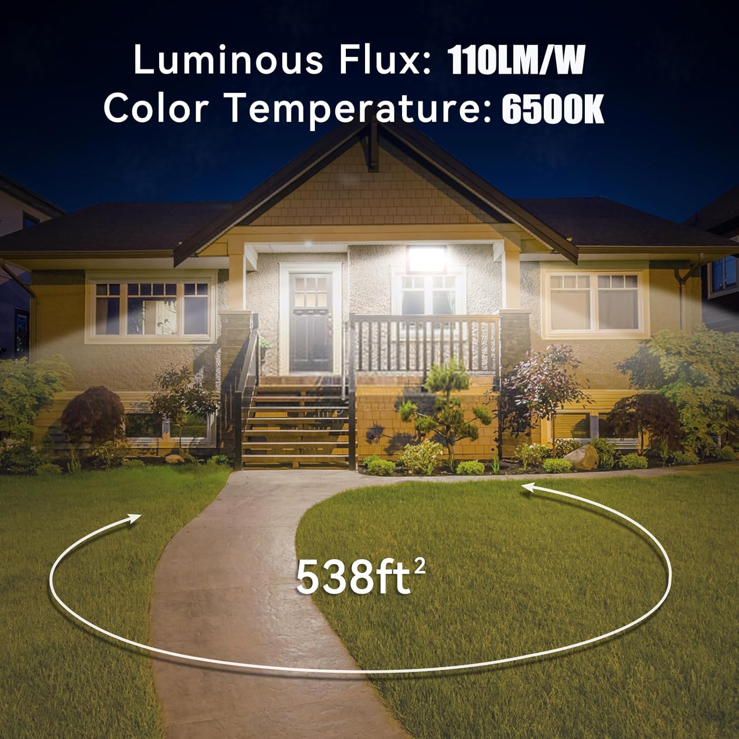 100W LED Flood Light, 11000lm  - Led Flood Light ulasan dan harga