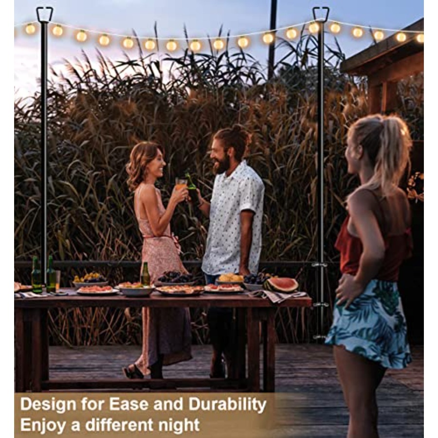 10Feet Deck String Light Poles - String Light Bistro ulasan dan harga