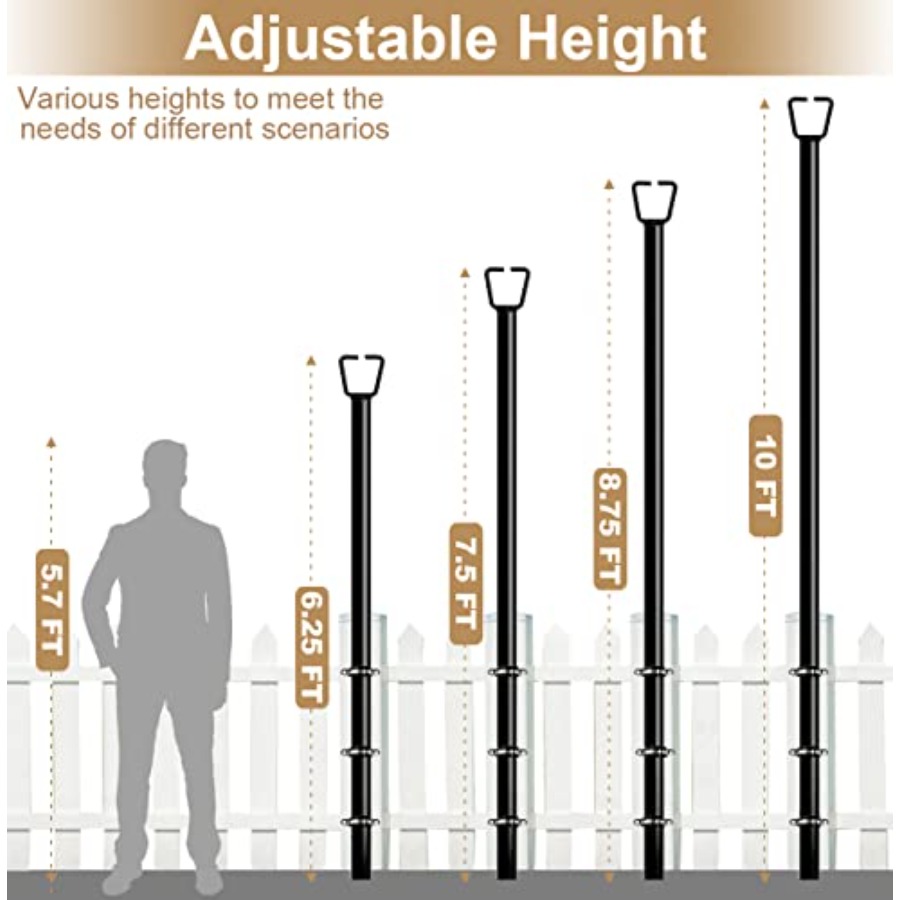 10Feet Deck String Light Poles - String Light Bistro ulasan dan harga