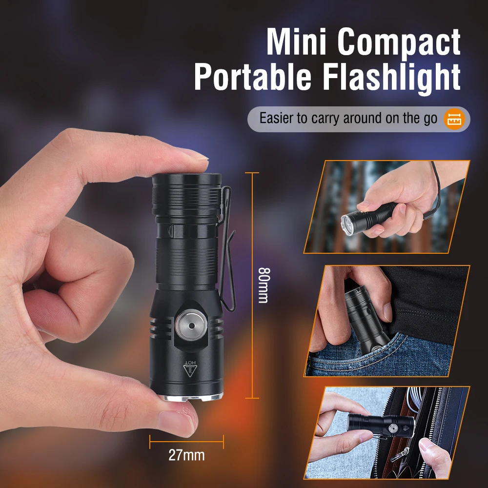 BORUiT ET15 EDC Flashlight Ult - Outdoor Lighting Replacement Bulbs ulasan dan harga