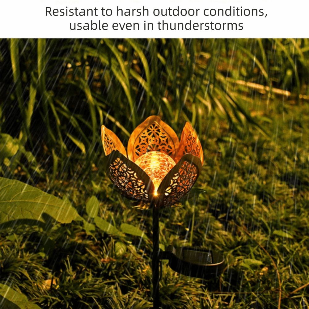 Lotus Shaped Solar Powered Lam - Outdoor Lighting Ground Fixtures ulasan dan harga