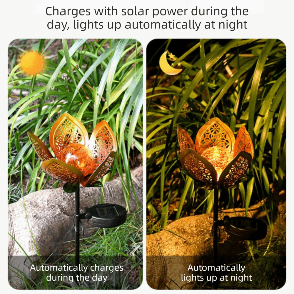 Lotus Shaped Solar Powered Lam - Outdoor Lighting Ground Fixtures ulasan dan harga