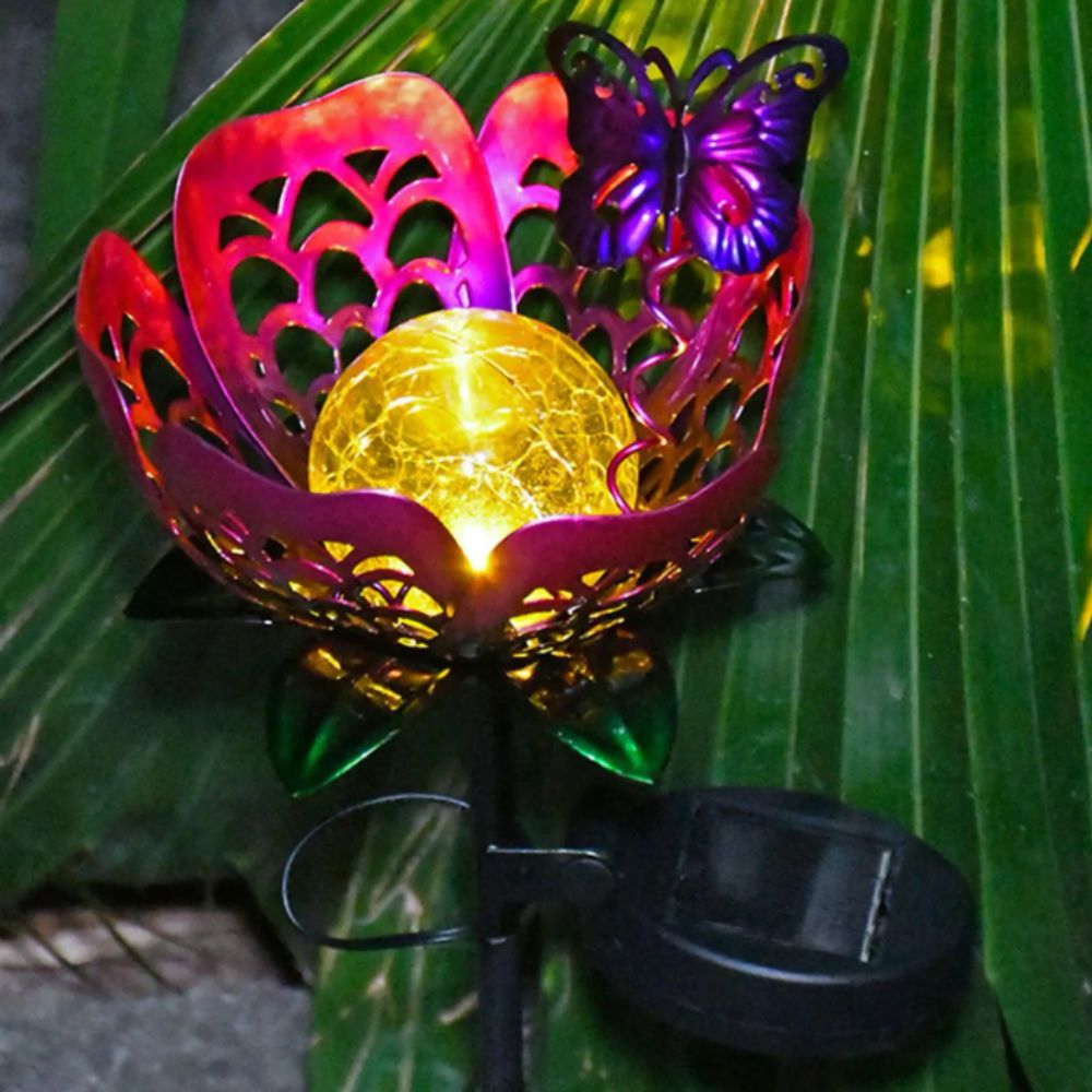 Lotus Shaped Solar Powered Lam - Outdoor Lighting Ground Fixtures ulasan dan harga