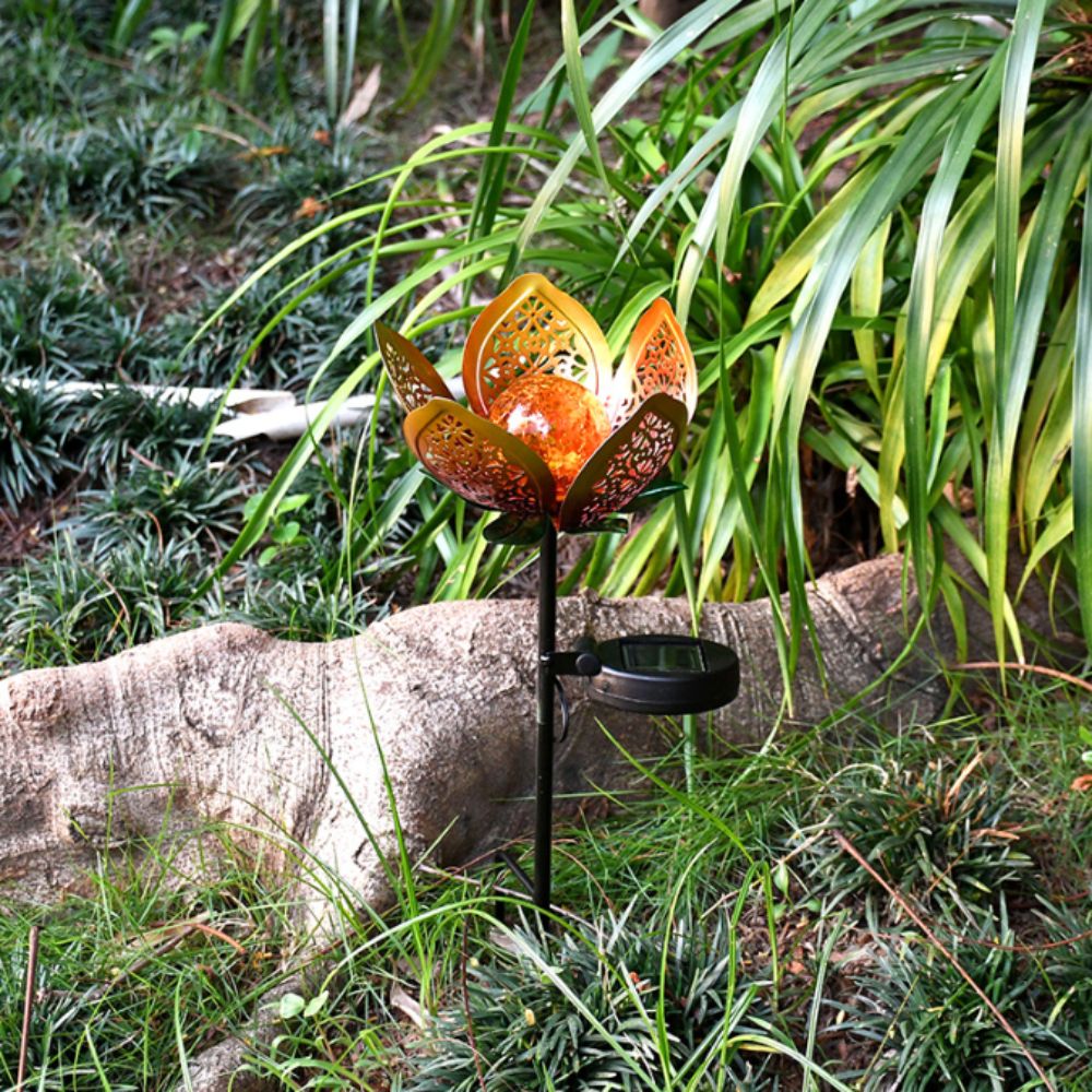 Lotus Shaped Solar Powered Lam - Outdoor Lighting Ground Fixtures ulasan dan harga