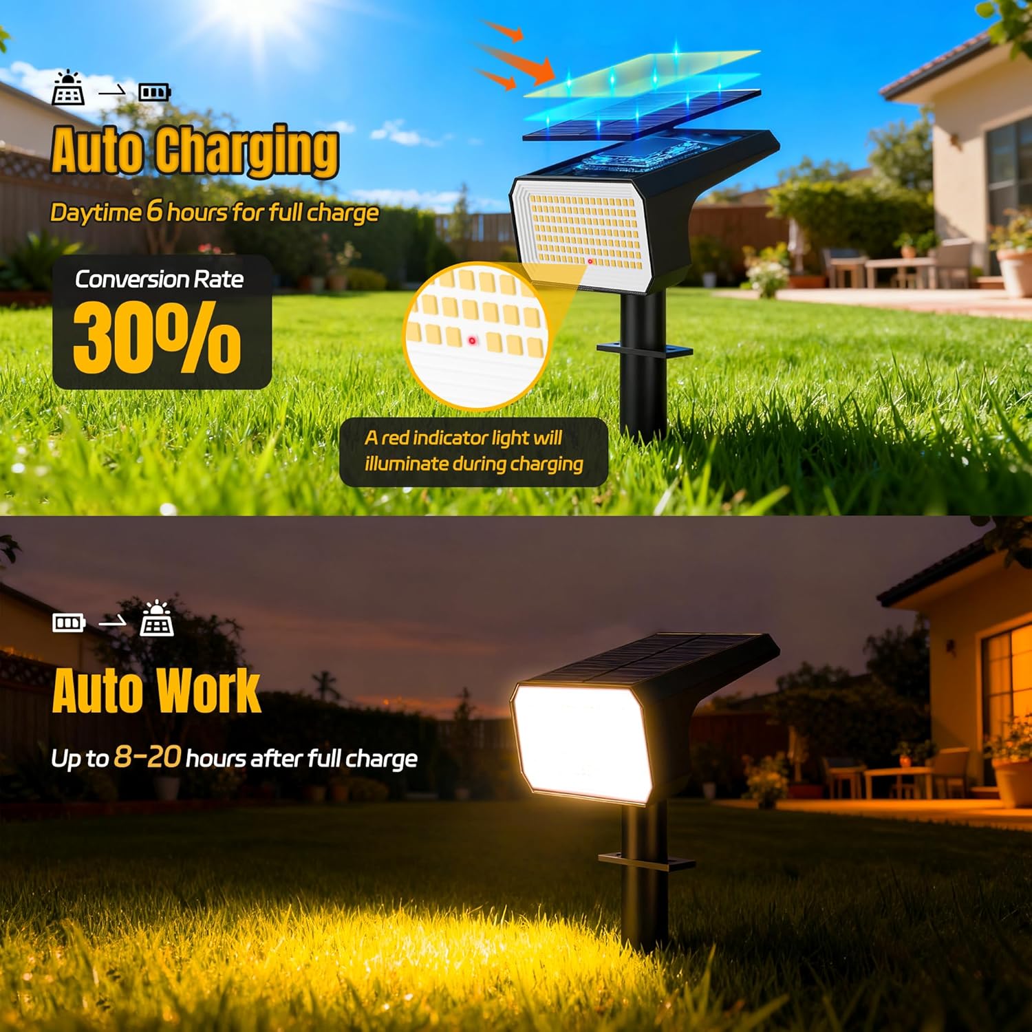 Solar Spot Lights Outdoor, 10  - Outdoor Lighting Spotlight ulasan dan harga