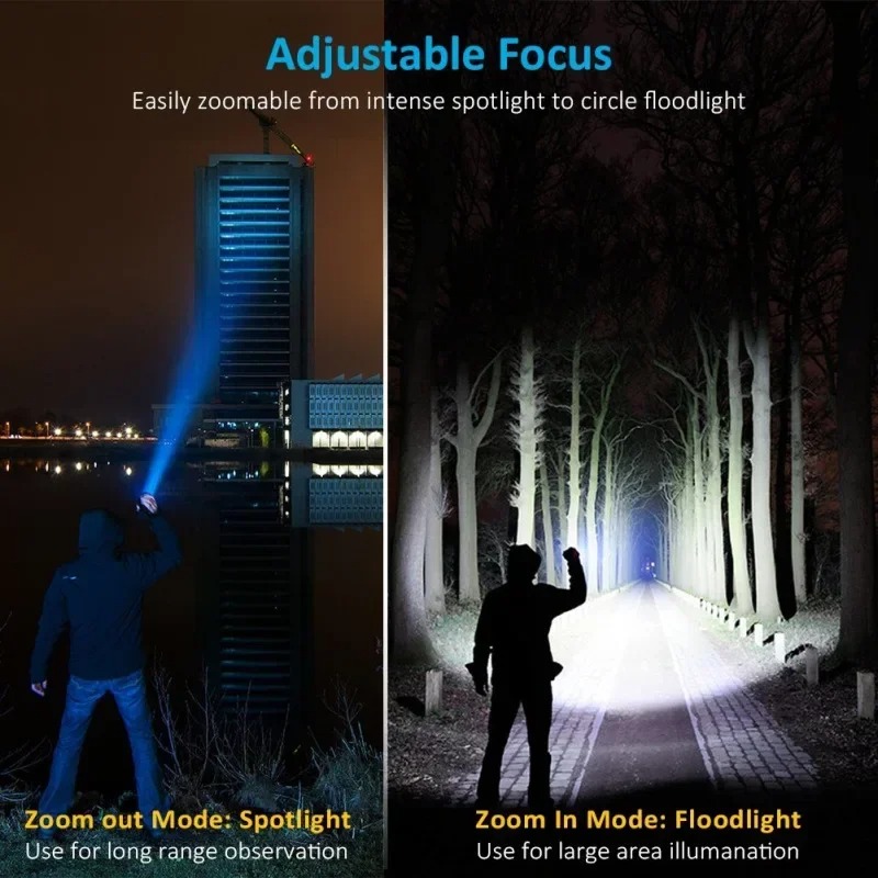 Rechargeable T6 Handheld Flash - Outdoor Lighting On House ulasan dan harga