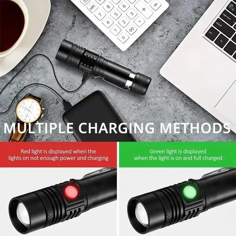 Rechargeable T6 Handheld Flash - Outdoor Lighting On House ulasan dan harga
