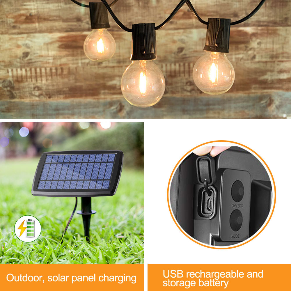 B03C-G40 Solar Powered Led Lig - String Light Bistro ulasan dan harga