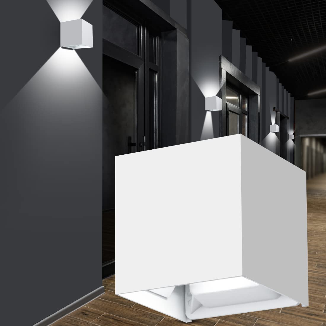 Outdoor Aluminum Square Wall L - Outdoor Lighting Up And Down ulasan dan harga