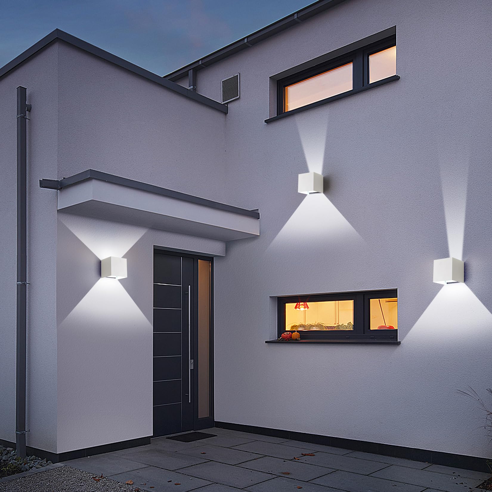 Outdoor Aluminum Square Wall L - Outdoor Lighting Up And Down ulasan dan harga
