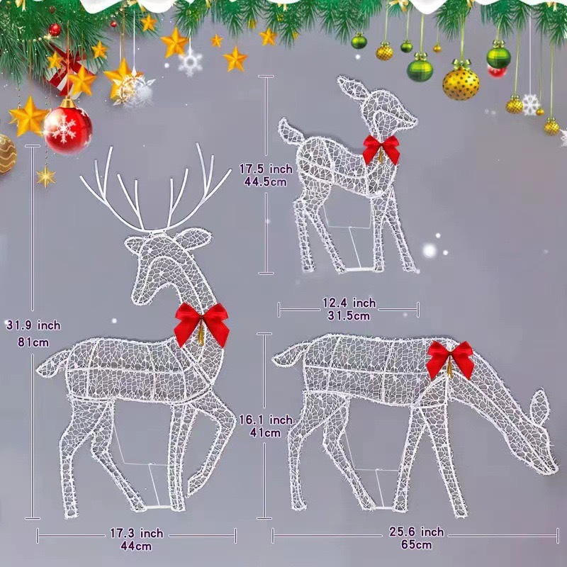 2D Lighted Reindeer Christmas  - Outdoor Lighting Xmas ulasan dan harga