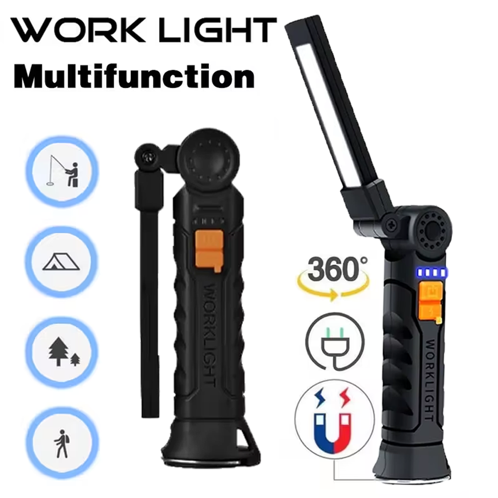 Portable COB LED Flashlight US - Outdoor Lighting Beacon ulasan dan harga