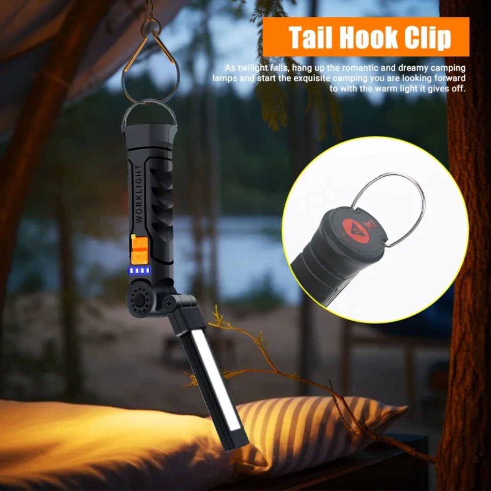 Portable COB LED Flashlight US - Outdoor Lighting Beacon ulasan dan harga