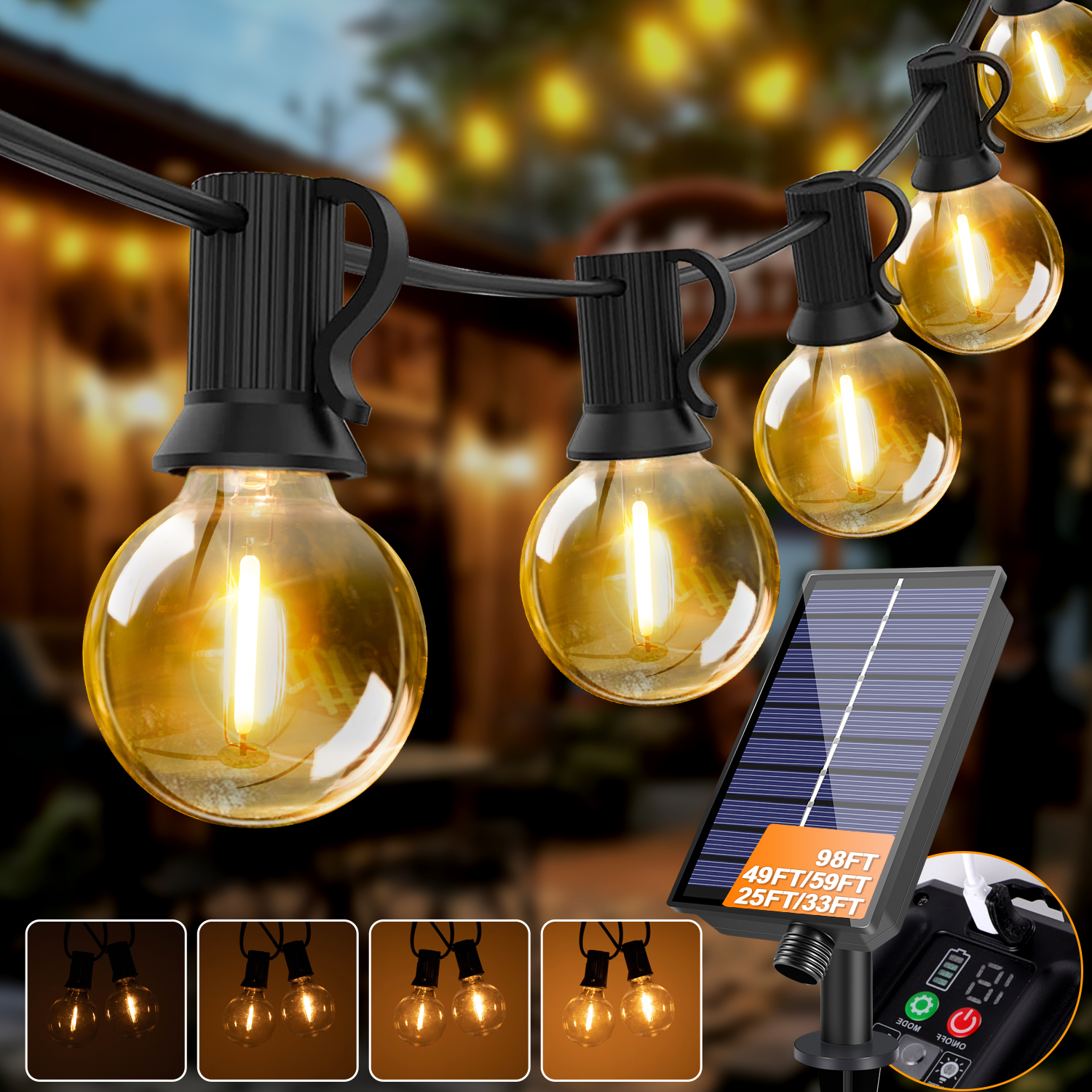Led G40 Solar Globe Led String - String Light Bistro ulasan dan harga