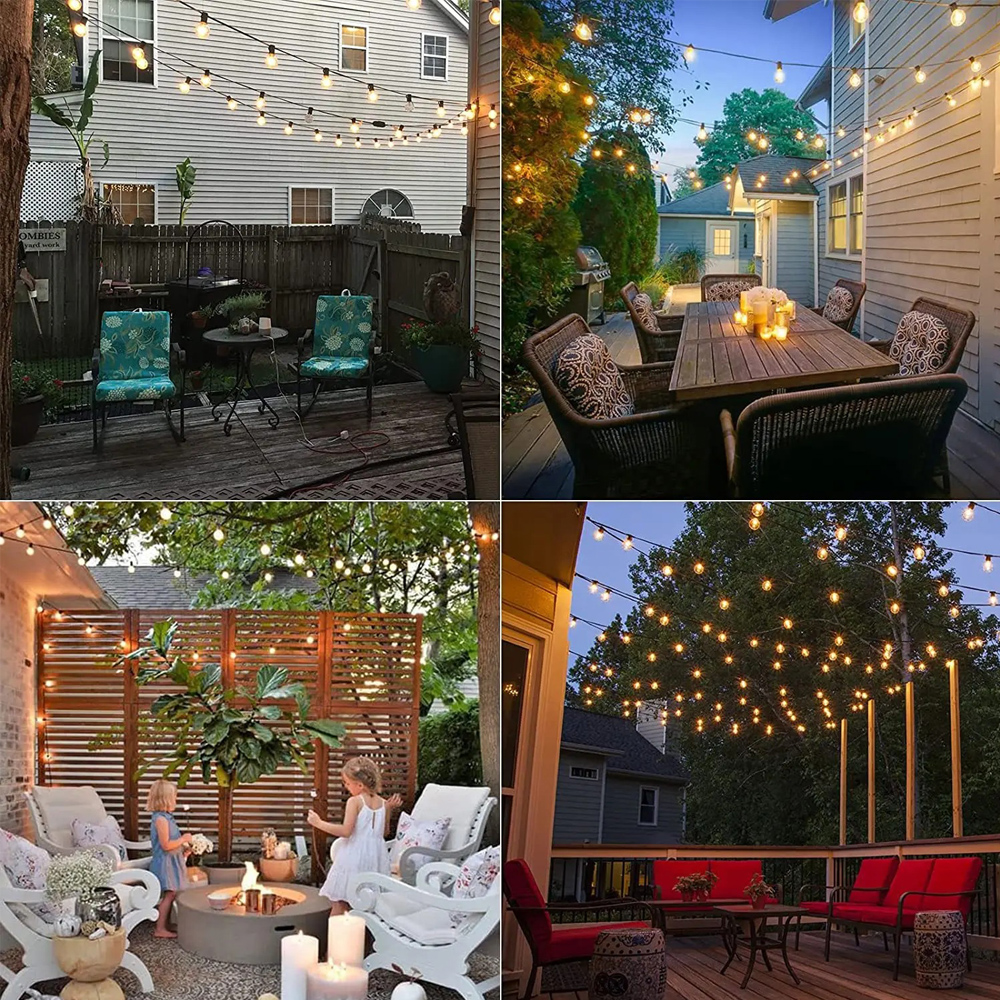 25FT/50FT G40 Clear Globe Bulb - String Light Bistro ulasan dan harga