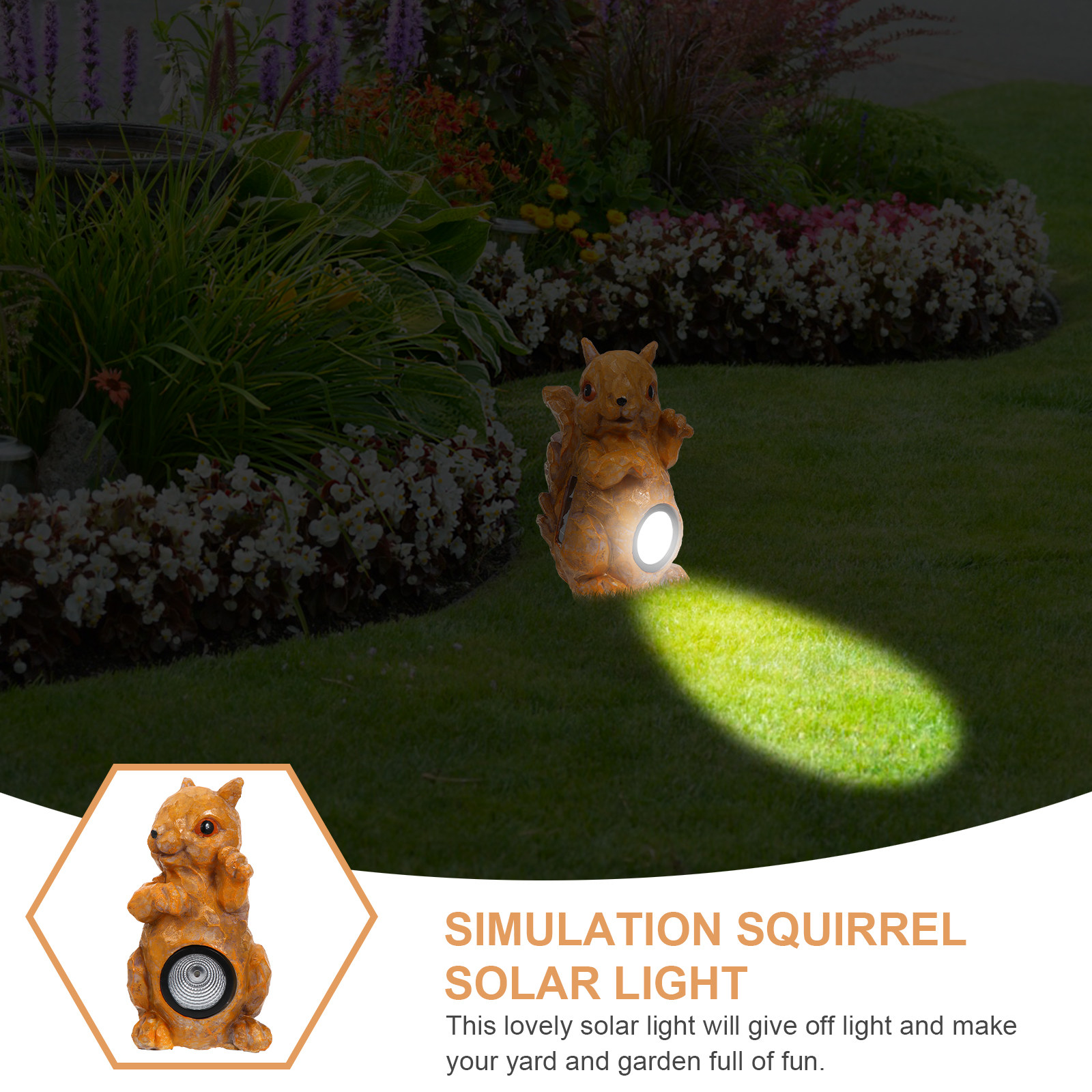 1Pcs Cartoon Squirrel Solar LE - Outdoor Lighting Spotlight ulasan dan harga
