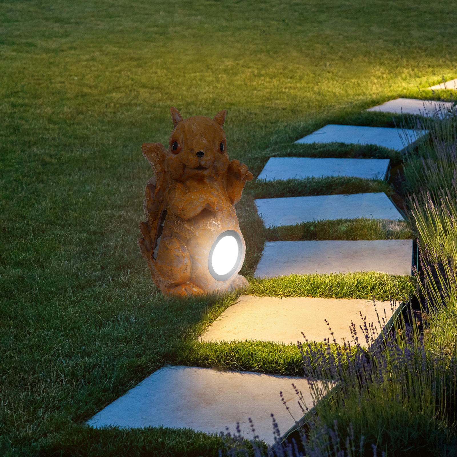 1Pcs Cartoon Squirrel Solar LE - Outdoor Lighting Spotlight ulasan dan harga