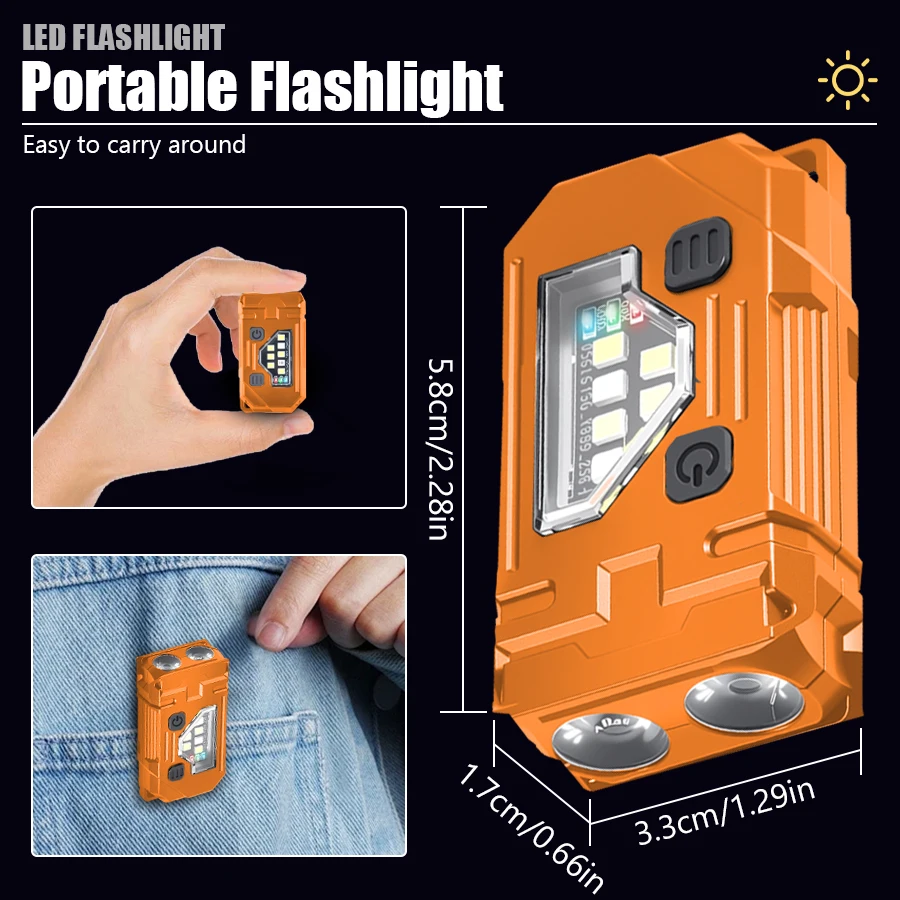 Mini Keychain EDC Flashlight R - Outdoor Lighting Beacon ulasan dan harga
