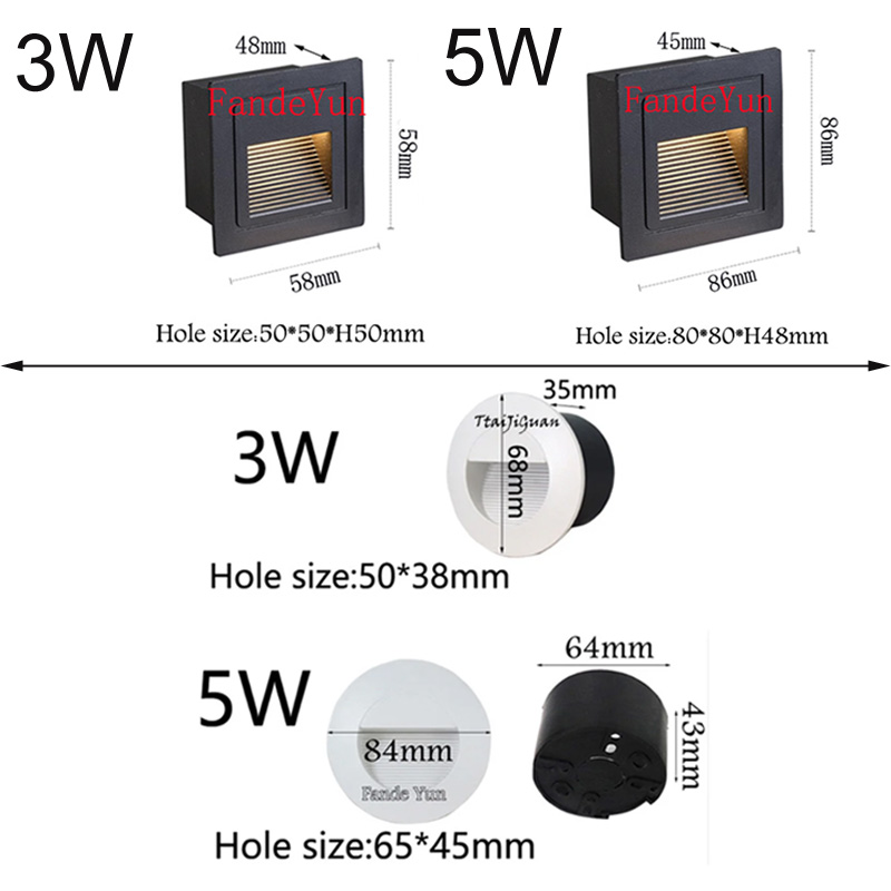 Dimmable 3W 5W Recessed LED Ou - Xl Outdoor Lighting ulasan dan harga