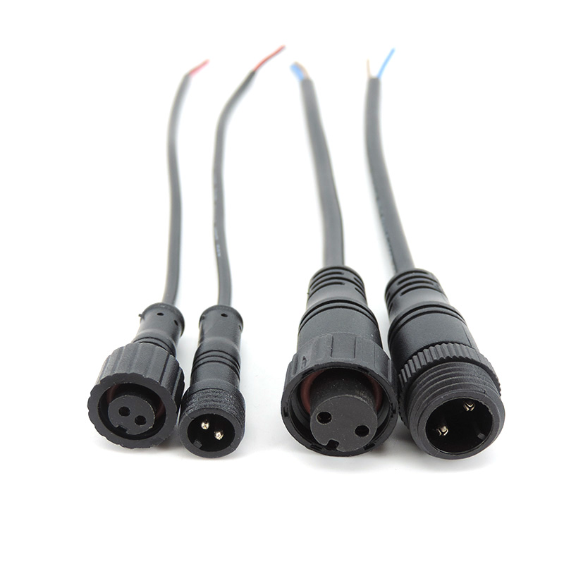 M12 M16 Waterproof 2 Pin core  - Outdoor Lighting Extension Cable ulasan dan harga