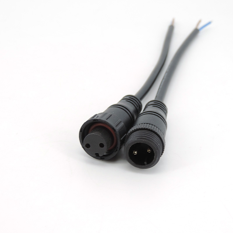 M12 M16 Waterproof 2 Pin core  - Outdoor Lighting Extension Cable ulasan dan harga