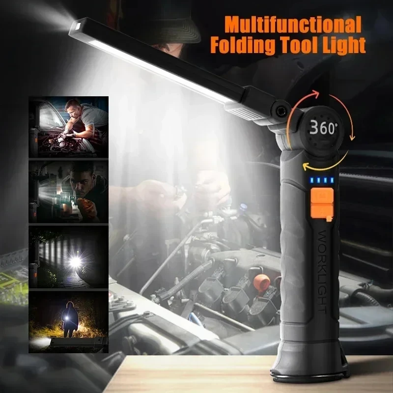 Portable COB LED Flashlight US - Outdoor Lighting Beacon ulasan dan harga