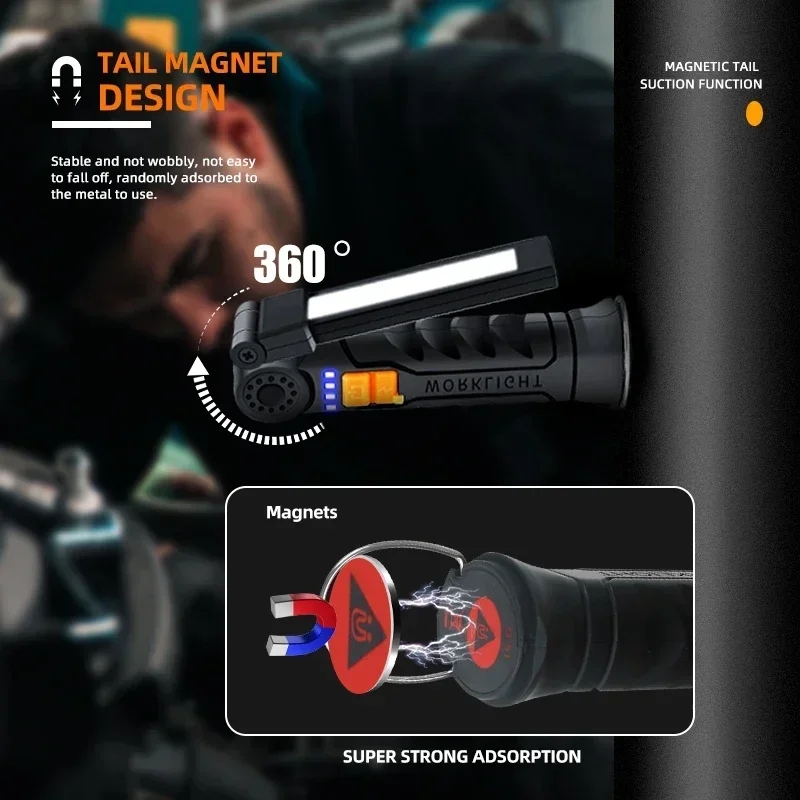 Portable COB LED Flashlight US - Outdoor Lighting Beacon ulasan dan harga