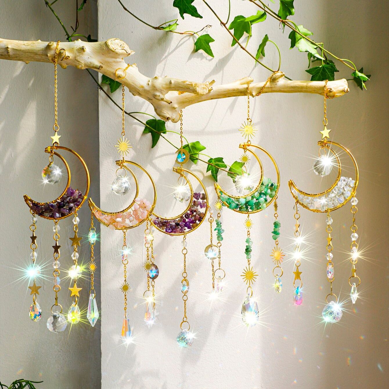 Crystal  Suncatcher Moon Ameth - Outdoor Lighting Xmas ulasan dan harga