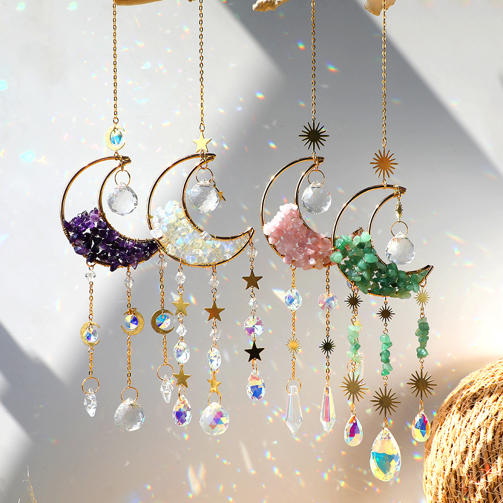 Crystal  Suncatcher Moon Ameth - Outdoor Lighting Xmas ulasan dan harga