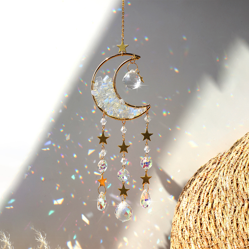 Crystal  Suncatcher Moon Ameth - Outdoor Lighting Xmas ulasan dan harga
