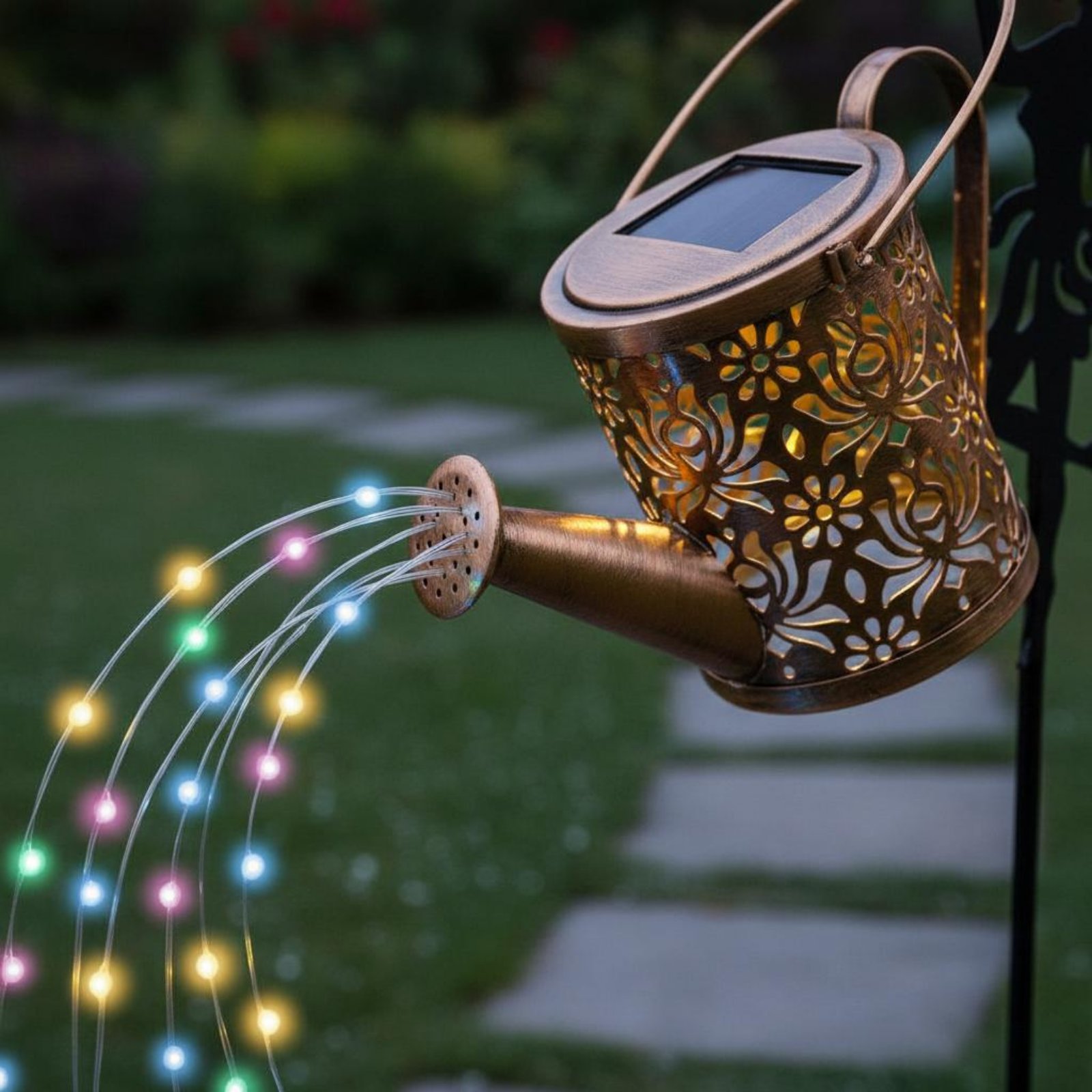 Solar Fairy Watering Can Light - Outdoor Lighting Yard Decoration ulasan dan harga